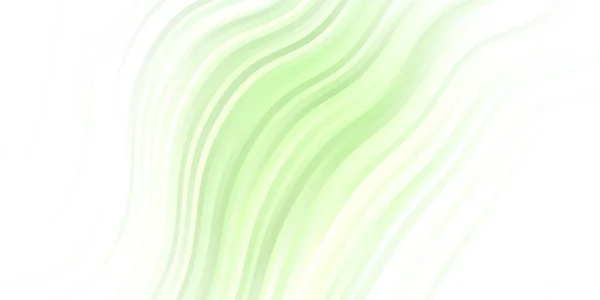 Světle Zelená Vektorová Šablona Křivými Čárami — Stockový vektor