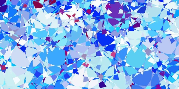 Azul Claro Fondo Vector Rojo Con Triángulos Líneas Magnífica Ilustración — Archivo Imágenes Vectoriales