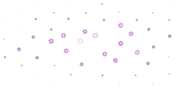 Светло Фиолетовый Векторный Фон Вирусными Символами Простой Дизайн Абстрактном Стиле — стоковый вектор