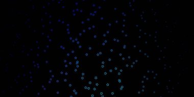 Koyu pembe, küçük ve büyük yıldızlı mavi vektör arkaplan.