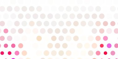 Noktalı açık kırmızı vektör arkaplanı. Renkli damlaları olan soyut parlak bir illüstrasyon. Posterler, afişler için tasarım.