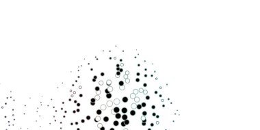 Koyu mavi, daireli kırmızı vektör deseni.