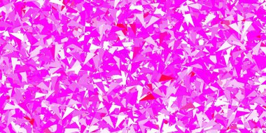 Açık mor, çokgen formlu pembe vektör arkaplan. Modern tarzda üçgen şekilli akıllı soyut çizimler. Insperarion için tasarımı başlat.