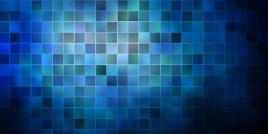 Kare şeklinde koyu mavi vektör deseni. Soyut arkaplanda renkli gradyan olan dikdörtgenler. Reklamlar ve reklamlar için desen.