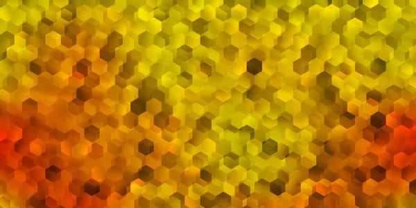Темно Желтая Векторная Текстура Цветными Шестиугольниками Современная Абстрактная Иллюстрация Шестиугольном — стоковый вектор