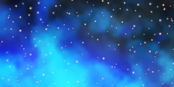小恒星和大恒星的浅蓝色矢量背景 — 图库矢量图片