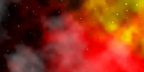 Dunkelrosa Gelber Vektorhintergrund Mit Kleinen Und Großen Sternen — Stockvektor