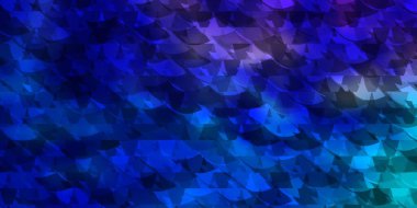 Açık Pembe, mavi vektör arka planı ve çokgen tarzı. Renkli üçgenli modern soyut illüstrasyon. Reklamlar için desen.