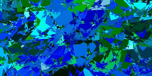Hellblauer Grüner Vektorhintergrund Mit Polygonalen Formen Einfaches Design Abstrakten Stil — Stockvektor