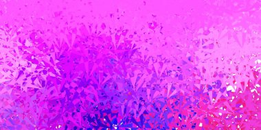 Açık mavi, üçgenli, çizgili kırmızı vektör arkaplanı. Soyut tarzda, üçgen ve çizgilerle basit bir tasarım. İniş sayfaları.