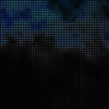 Çember şekilli açık mavi vektör düzeni. Renkli damlaları olan soyut parlak bir illüstrasyon. Duvar kağıtları, perdeler için desen.