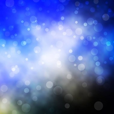 Açık mavi, daire şekilli sarı vektör düzeni. Doğa tarzında renkli noktaları olan soyut illüstrasyon. Bir marka kitabı için yeni şablon.