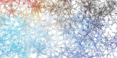 Açık mavi, kıvrımlı sarı vektör dokusu. Yaylı basit bir şekilde gradyan çizimi. Cep telefonları için şablon.