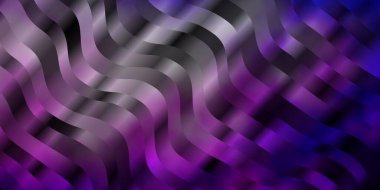 Dairesel yay ile açık mor vektör arkaplan. Eğri çizgileri olan renkli çizimler. İş broşürleri, broşürler için desen