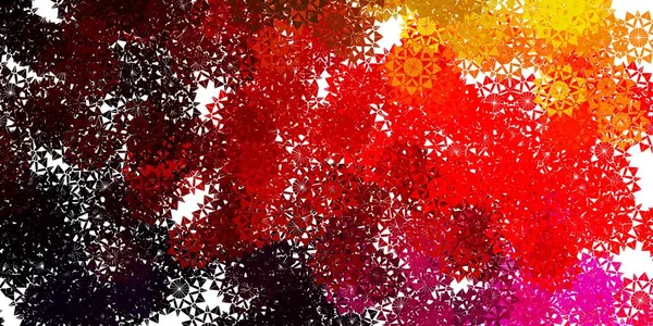Modèle Vectoriel Rose Clair Jaune Avec Flocons Glace Illustration Abstraite — Image vectorielle