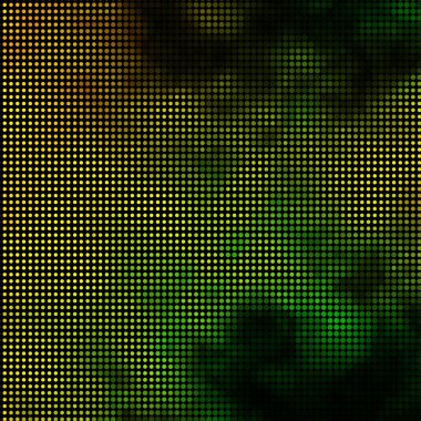 Açık yeşil, küreli sarı vektör deseni. Parlak renkli ve soyut küreler içeren bir resim. Duvar kağıtları, perdeler için desen.