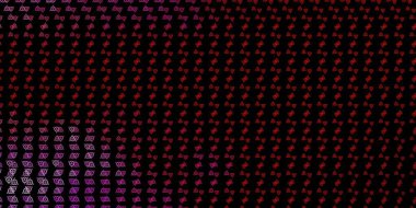 Din sembollü koyu pembe, sarı vektör dokusu. Sihirli ruhani güç işaretleri olan bir ilüzyon. Okült tasarımın için basit bir temel.