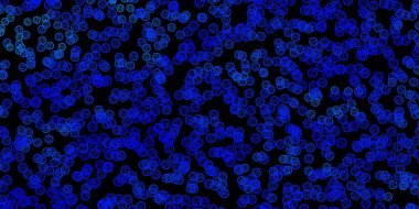 Esrarengiz sembollü koyu mavi vektör arkaplan. Gotik eğilimli soyut illüstrasyon. Okült tasarımın için basit bir temel.