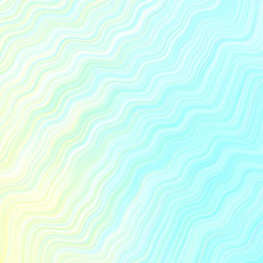 Açık mavi, yeşil çizgili vektör arka plan. Soyut ve gradyan renkte renkli çizimler. Tasarımınız için renkli dalga deseni.