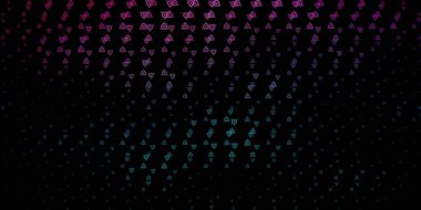 Koyu mavi, dini sembollü kırmızı vektör dokusu. Cadılık formlarıyla soyut tarzda geçmişe dönük tasarım. En iyi tasarım Cadılar Bayramı olayları.