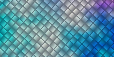 Açık pembe, kare şeklinde mavi vektör deseni. Soyut tarzda dikdörtgenleri olan modern tasarım. Cep telefonları için şablon.