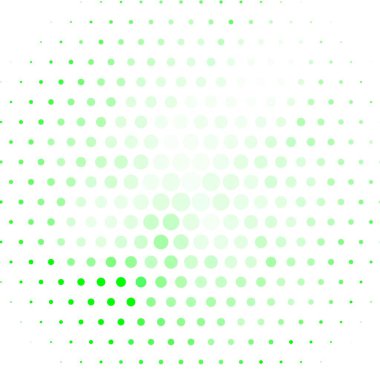Disklerle açık yeşil vektör dokusu. Baloncuklu gradyan tarzda soyut dekoratif tasarım. Duvar kağıtları, perdeler için desen.