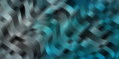 Kıvrımlı hafif Mavili vektör şablonu. Bükülmüş çizgileri olan yepyeni renkli bir çizim. Broşürler, broşürler için desen.