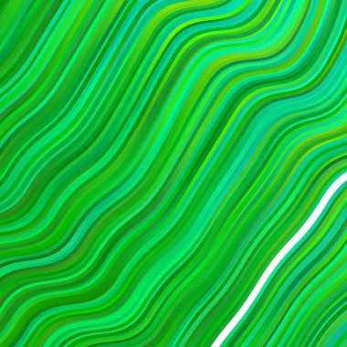 Açık mavi, kıvrımlı yeşil vektör deseni. Gradyan kıvrımları olan yarım tonlu bir resim. Broşürler, broşürler için desen.