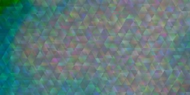 Açık mavi, çizgileri ve üçgenleri olan yeşil vektör şablonu. Renkli üçgenli soyut gradyan tasarımı. İniş sayfaları için şablon.