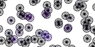 Dairesel açık mor vektör şablonu. Doğa tarzında renkli noktaları olan soyut illüstrasyon. Posterler, afişler için tasarım.