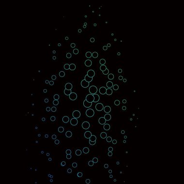 Koyu mavi, diskli yeşil vektör dokusu. Baloncuklu gradyan tarzda soyut dekoratif tasarım. Posterler, afişler için tasarım.