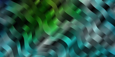 Açık mavi, kıvrımlı yeşil vektör dokusu. Yaylı basit bir şekilde gradyan çizimi. İş tanıtımınız için tasarım.