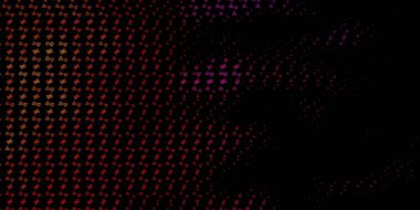 Esrarengiz işaretli koyu pembe, sarı vektör şablonu. Gotik eğilimli soyut illüstrasyon. Sihir için dizayn, ruhsal olaylar.