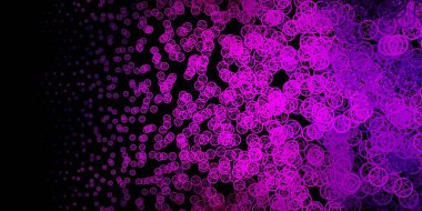 Sihirli elementlerle koyu mor vektör deseni. Sihirli ruhani güç işaretleri olan bir ilüzyon. Doğaüstü tasvirler için basit tasarım.