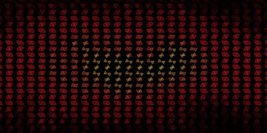 Esrarengiz işaretli koyu kırmızı vektör şablonu. Gradyan simya şekilli renkli bir illüstrasyon. En iyi tasarım Cadılar Bayramı olayları.