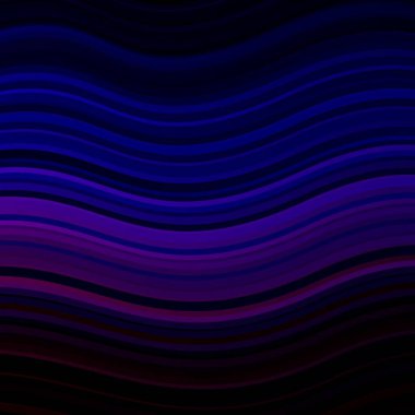 Koyu mavi, kıvrımlı kırmızı vektör arkaplan. Eğri çizgileri olan renkli çizimler. Broşürler, broşürler için desen.