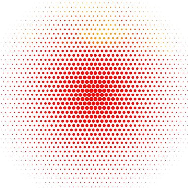 Dairesel şekilli hafif turuncu vektör düzeni. Doğa tarzında renkli noktaları olan soyut illüstrasyon. İş ilanları için şablon.