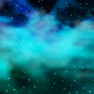 Parlak yıldızlı hafif BLUE vektör düzeni. Yıldızlı bulanık dekoratif tasarım. Hediyeleri paketlemek için desen.