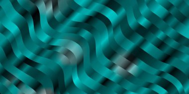 Açık mavi, kıvrımlı yeşil vektör deseni. Soyut bir şekilde gradyan eğimli bir tasvir. Reklamlar ve reklamlar için desen.