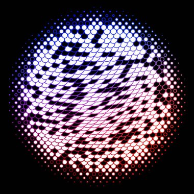 Lacivert, daireli kırmızı vektör deseni. Baloncuklu gradyan tarzda soyut dekoratif tasarım. Web siteleri, iniş sayfaları için desen.