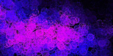 Esrarengiz sembollü koyu mor vektör arkaplan. Gradyan simya şekilli renkli bir illüstrasyon. Gizemli, mistik tasarımlar için arkaplan.