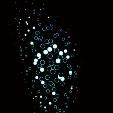 Koyu mavi, daireli yeşil vektör şablonu. Doğa tarzında rengarenk çizimler. Reklamlarınız için tasarım.