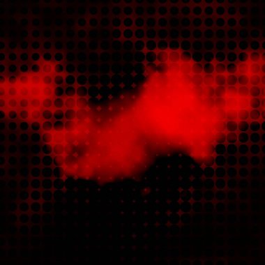 Koyu kırmızı, diskli sarı vektör dokusu. Renkli damlaları olan soyut parlak bir illüstrasyon. Posterler, afişler için tasarım.