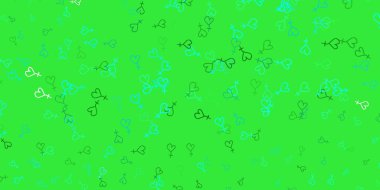 Kadın sembollü açık yeşil vektör arka planı. Kadın gücünün resmedildiği soyut bir çizim. Web siteniz için basit tasarım.