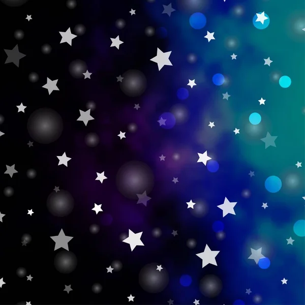 Rosa Oscuro Diseño Vector Azul Con Círculos Estrellas Discos Coloridos — Vector de stock
