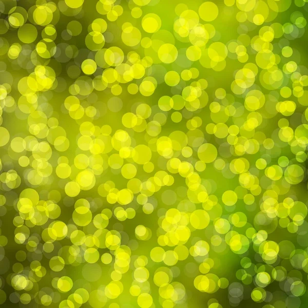 Světle Zelená Žlutá Vektorová Dispozice Kruhovými Tvary Abstraktní Ilustrace Barevnými — Stockový vektor