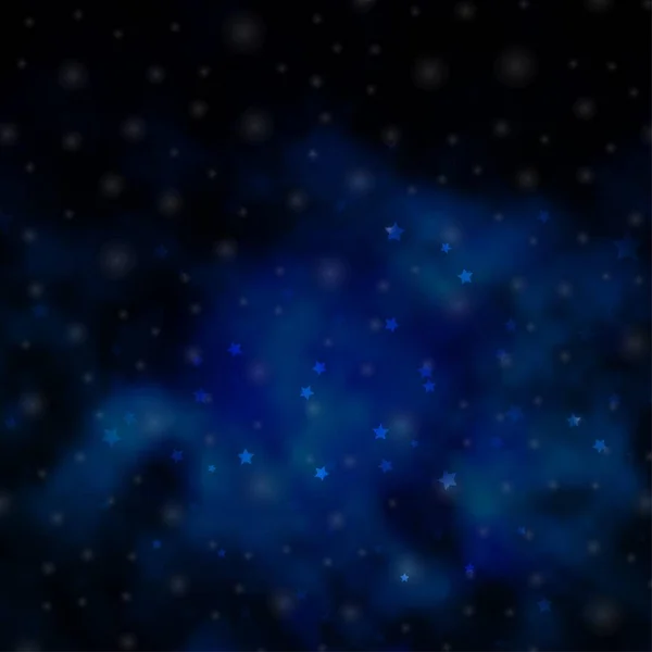 Modèle Vectoriel Bleu Foncé Avec Des Étoiles Abstraites Illustration Colorée — Image vectorielle