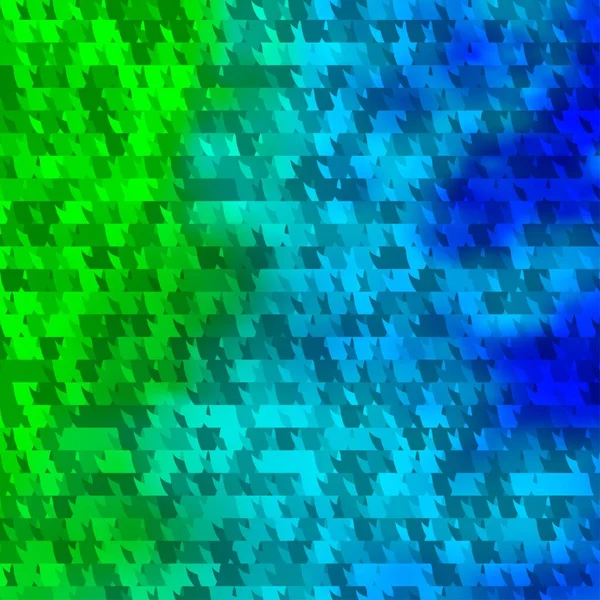 Bleu Clair Fond Vectoriel Vert Avec Des Lignes Des Triangles — Image vectorielle