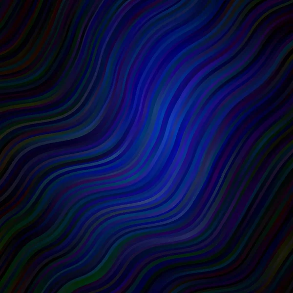 Fondo Vector Azul Oscuro Con Arcos Ilustración Abstracta Colorida Con — Vector de stock