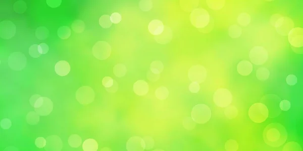 Світло Зелений Жовтий Векторний Фон Крапками Ілюстрація Набором Блискучих Барвистих — стоковий вектор